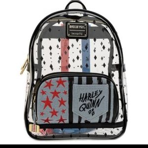 Loungefly Birds of Prey Harly Quinn Clear Backpack